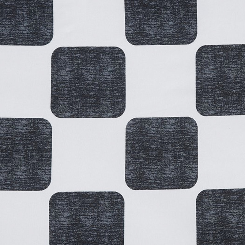 L'édredon double / grand moderne à carreaux comprend 2 taies décoratives, des oreillers, un tissu lavable, des taies et oreillers de literie compressés inclus, un motif en microfibre noir et blanc