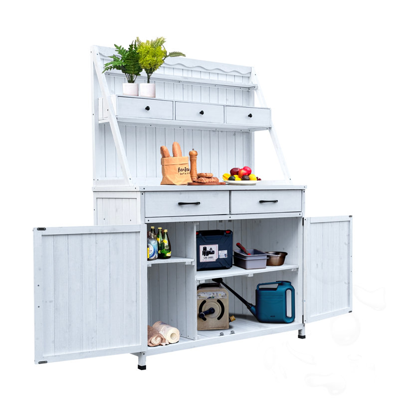 Banc d'extérieur avec armoire de rangement