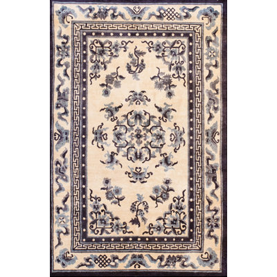 Antique Chinese - Silk Knotted Rug