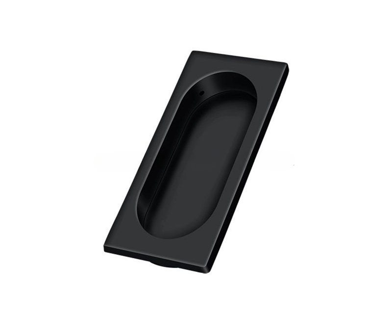 Deltana FP4134U19 Flush Pull, Large, 3-7/8" x 1-5/8" x 3/8" in Paint Black, Paint Black