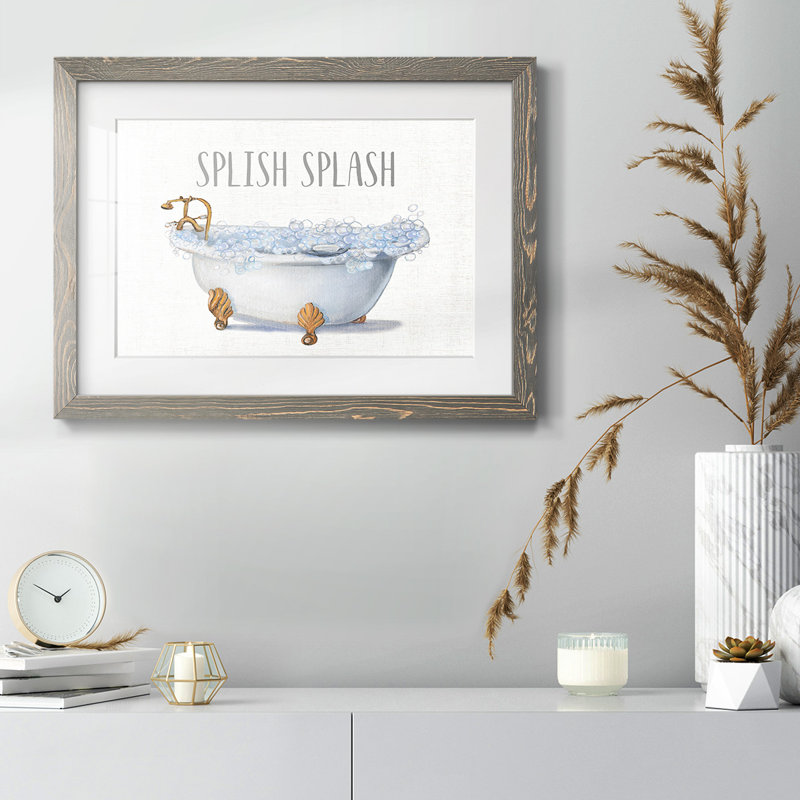 " Splish Splash ", Gray, 22" H x 32" W x 1.5" D