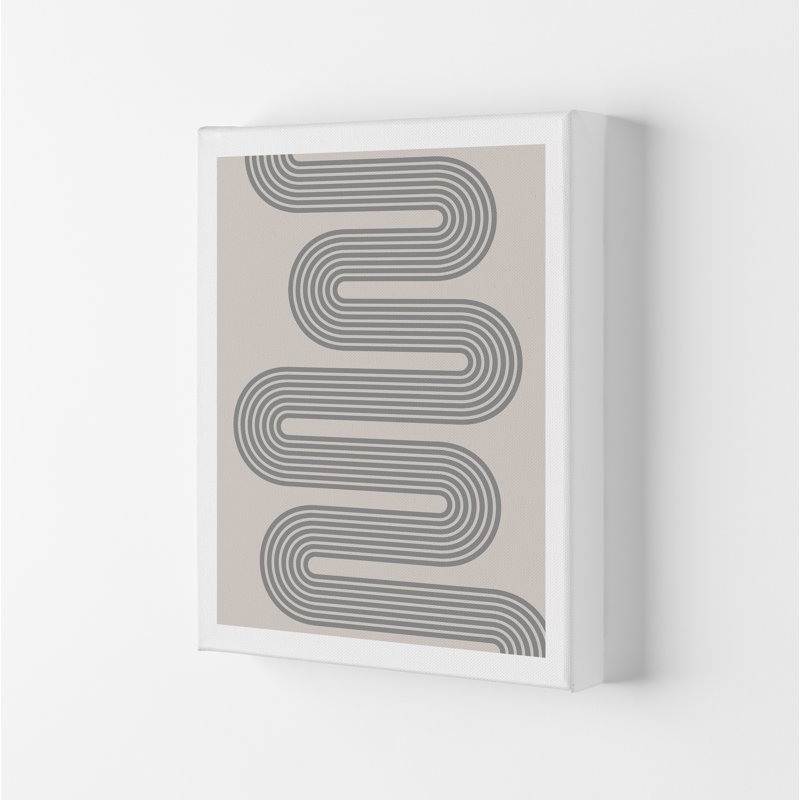 Twisty Lines Neutral Original - Print, No Frame, 42cm H x 30cm W x 1cm D
