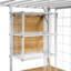 Lit mezzanine en métal avec poste de travail intégré, garde-robe, escalier de rangement et DEL-954094778-954094776
