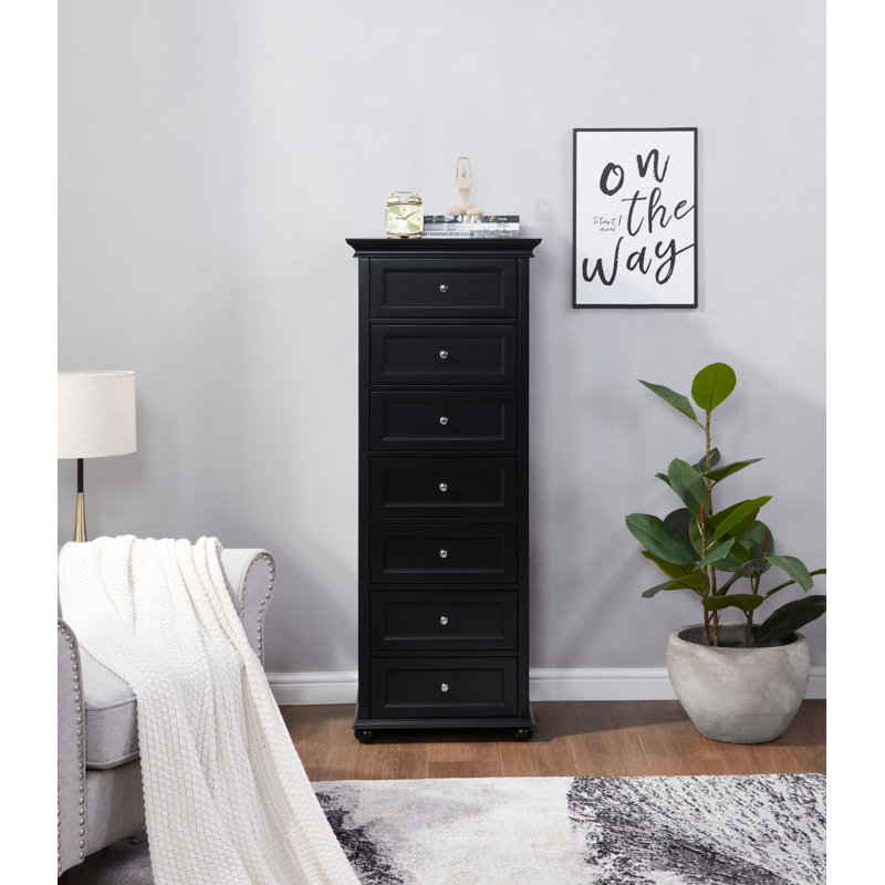 Commode 7 tiroirs pour la lingerie Arsenie, Noir
