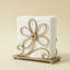 Porte-serviettes autoportant en métal avec motif floral pour table de salle à manger