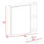 Armoire à pharmacie, miroir, deux tablettes extérieures, armoire à une porte, trois tablettes intérieures-1861980519