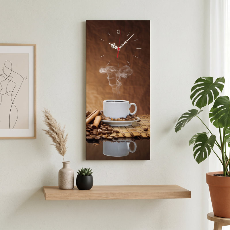 Horloge murale artistique en toile
