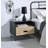Melkree Oak & Black Finish Accent Table With Display & Utility Function