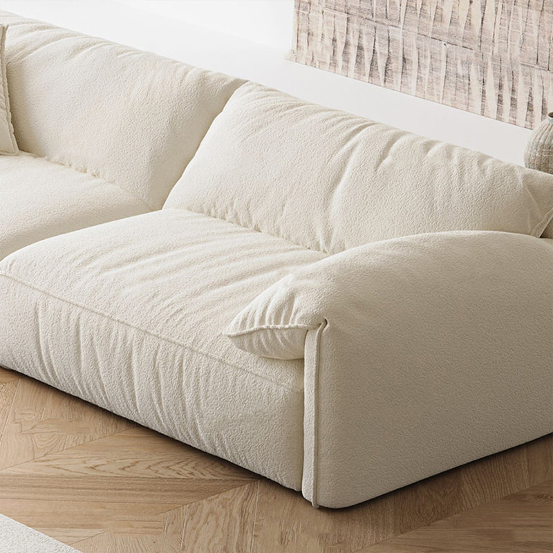 White Velvet Modular Sofa cushion couch