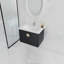 Meuble-lavabo simple 27,8 po avec lavabo en noir