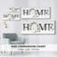 «Gray Home Wreath» sur toile, art textuel-1264766985