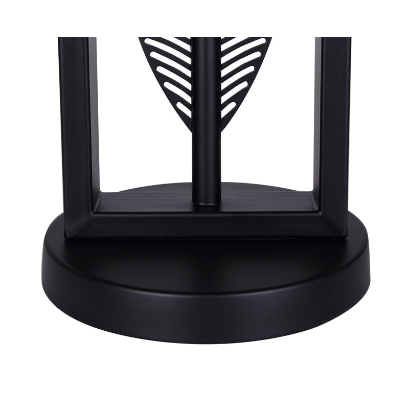 Lanese 1 Light Table Lamp With Matte Black Finish And Natural Cream Shade