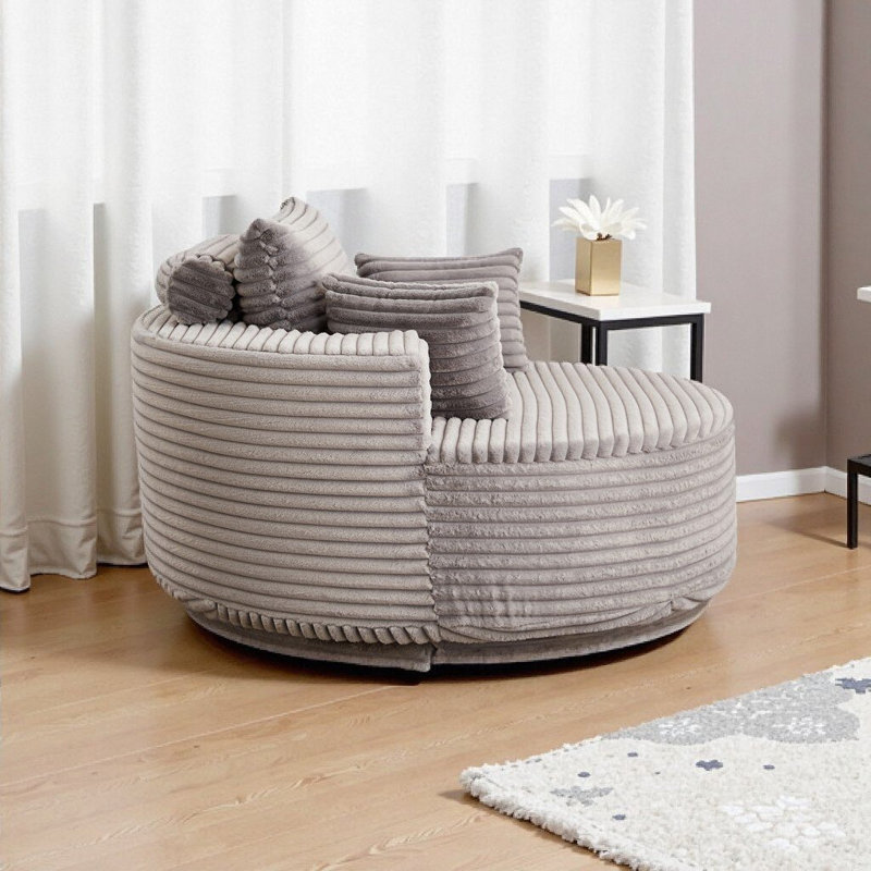 Chaise pivotante en mousse luxueusement moelleuse - Rotation à 360 ° sans effort et confort de type nuage pour les espaces de vie modernes