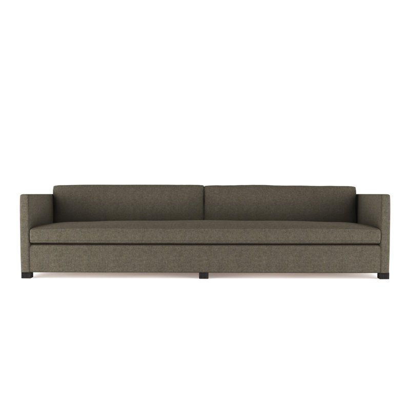 Canapé Madison, Velours moelleux gris graphite, H 33 po x l 120 po x P 41 po, Brun foncé