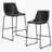 Set of 2 Leather Barstool with Metal Leg Modern Bar Stools for Kitchen Island Pub Living Room-111571464-111571465