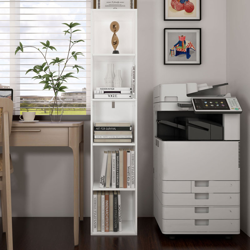 5-cube Bookcase, Freestanding Storage Cabinet, Closet Organizers And Storage For Bedroom, Study Room, Closet, White