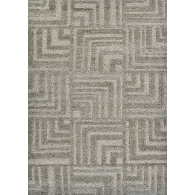 Ciora Rhombus Raw Smoke Geometric Handmade Wool Area Rug