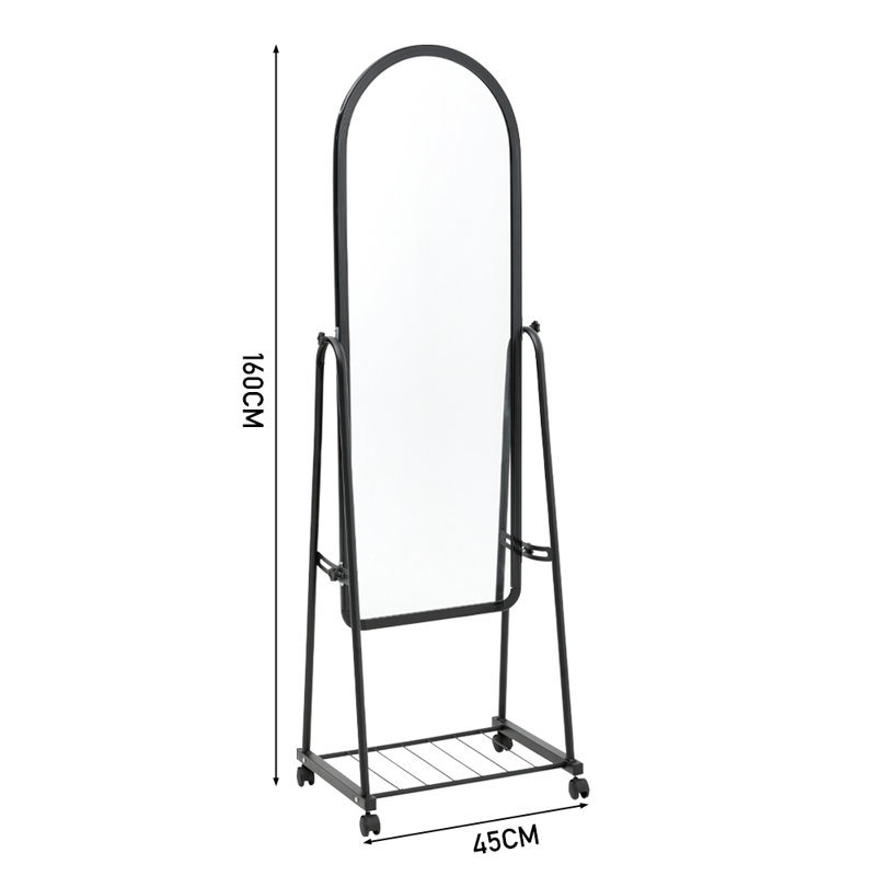 Metal Oval Floor Mirror