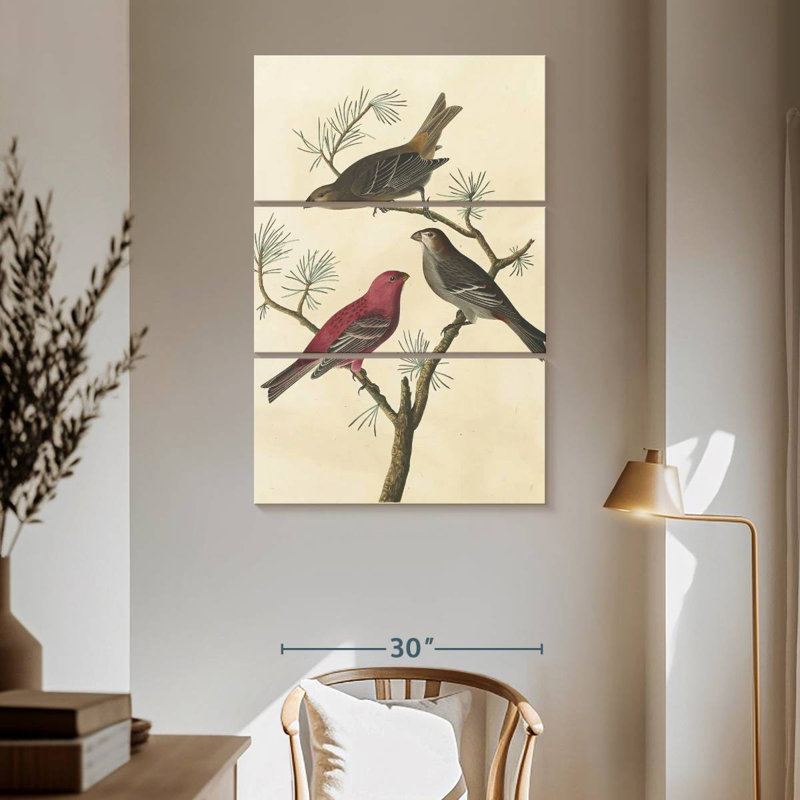 Brampt Pine Grosbeak, 65" H x 42" W