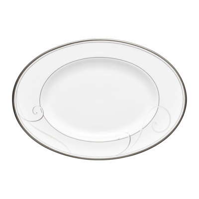 Noritake Platinum Wave Butter Dish, 9"