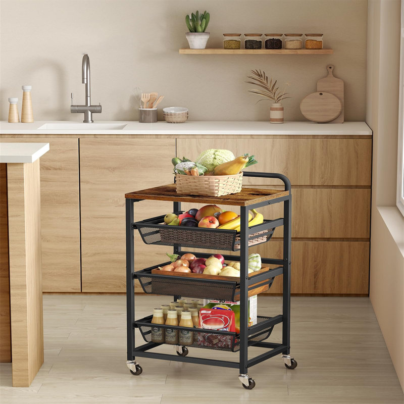 76cm H x 40cm W Trolley with Wheels