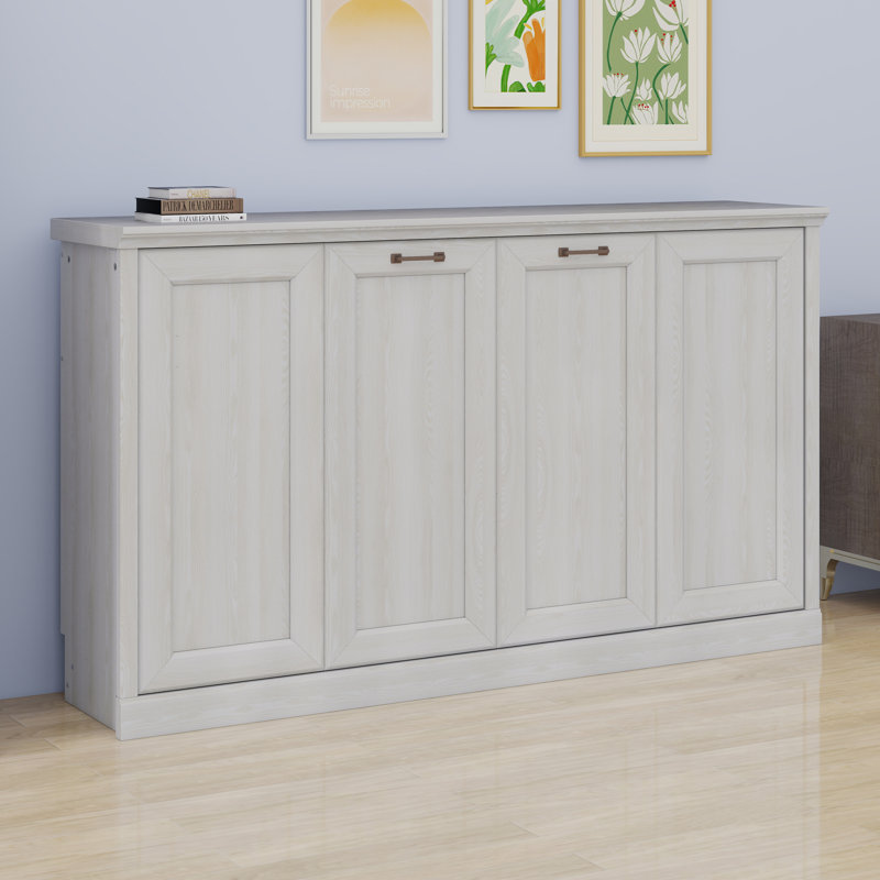 Lit escamotable horizontal escamotable peu encombrant, se pliant dans une armoire, parfait pour les chambres polyvalentes
