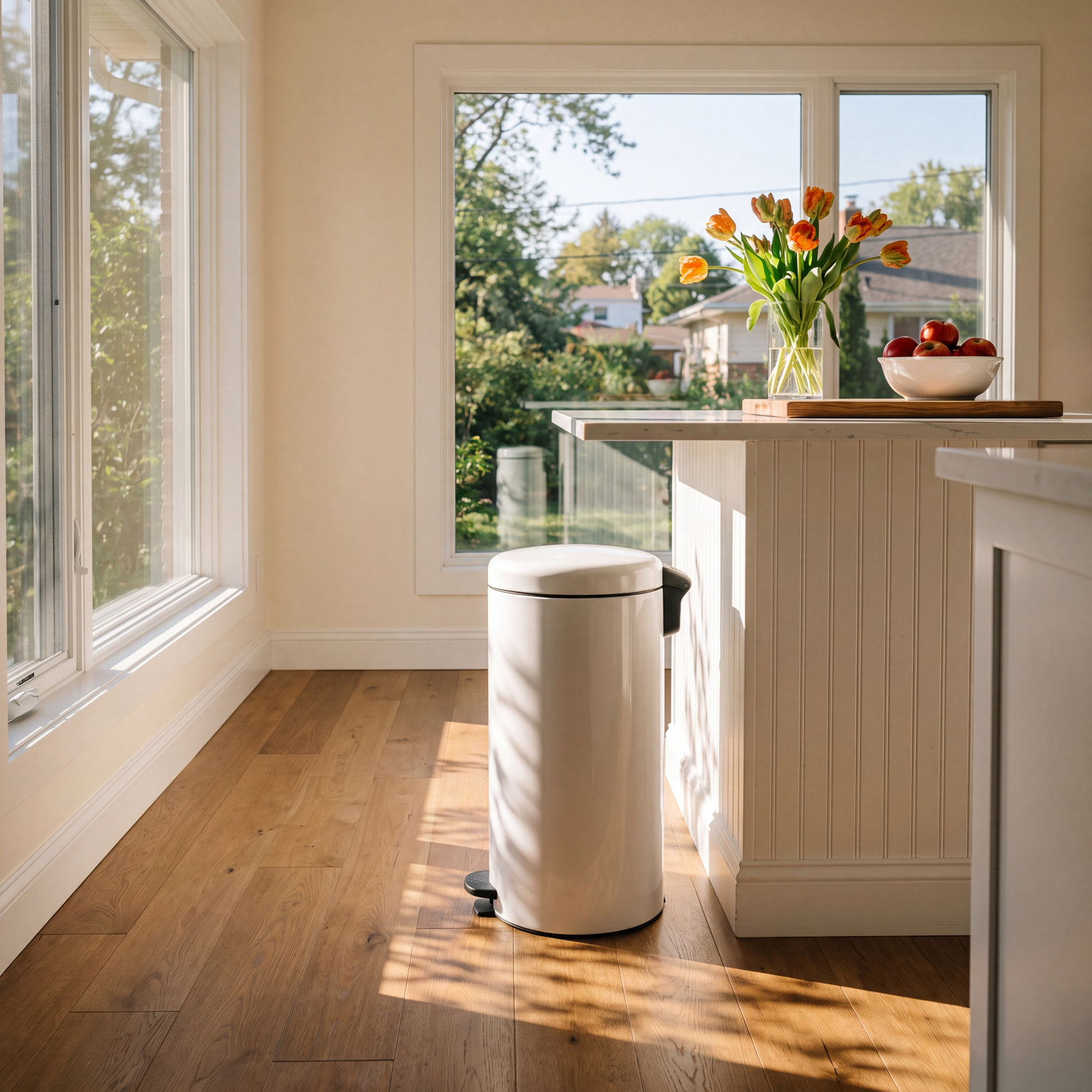 Brabantia Newicon 3.2gal Step-On Can, White