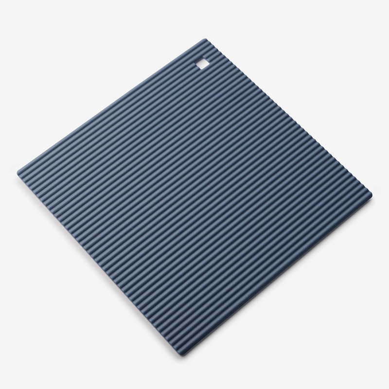 Silicone Square Trivet Mat, 22cm, Provence Blue