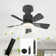 Skylan 45cm 5 - Blade E27 Socket Ceiling Fan with LED Light and Remote