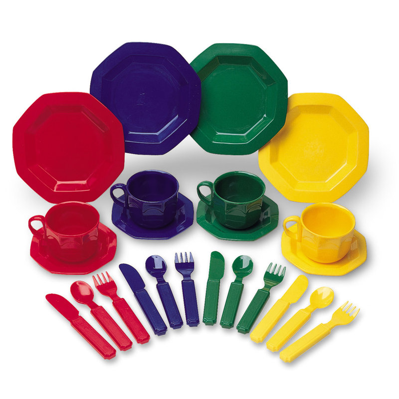 Ensemble de vaisselle apprenant et jouer, 24 pièces