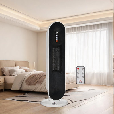 Éclairage à DEL et foyer électrique portatif de 25 pouces avec accessoires et foyer électrique en céramique blanche