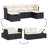 Vidaxl Patio Sofa Set Black, Cream White
