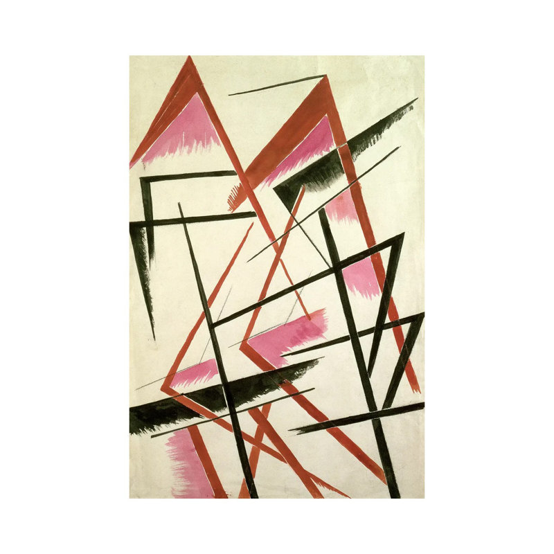 Toile en métal Steventix - construction linéaire, vers 1921 par Lyubov Popova
