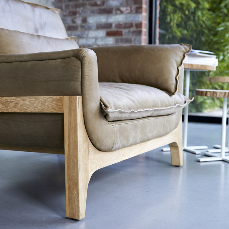 Woodnest Leather Armchair