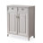 Gray Solid Wood Shoe Storage Bench