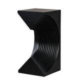 Jacquese Black Side Table – Sculptural Architectural Accent Table 