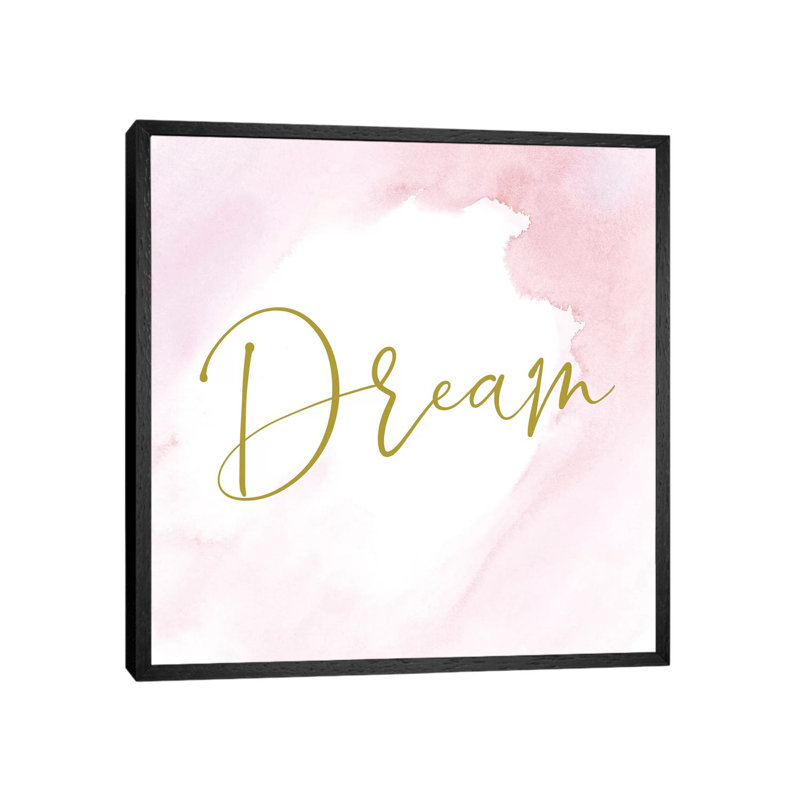 Dream 1 Piece Wall Art on Canvas, 66.04cm H x 66.04cm W x 3.81cm D, Black Floater Framed