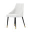 Ensemble de deux chaises d'appoint en tissu blanc et noir-967454694
