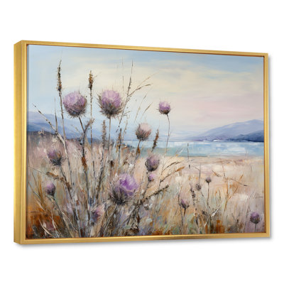 «Purple Thistle Field Farmhouse Charm I», reproduction sur toile