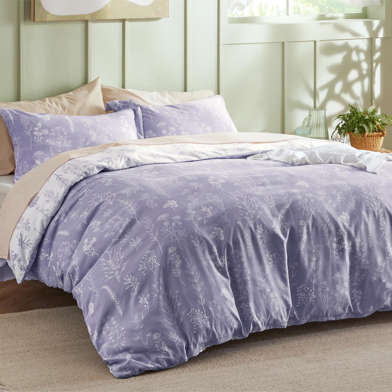 Bedsure Reversible Duvet Cover Set with Zipper Closure GentleSoft™️, Queen Duvet Cover + 2 Standard Pillowcases