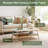 Parker Mid-century Coffee Table with Storage Shelf, Pecan-127519358