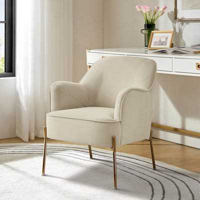 Cleo 26" Wide Contemporary Chair with Recessed Arms