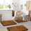Ensemble de 3 tapis de bain en mousse viscoélastique ultra doux et absorbant avec envers antidérapant Aighan