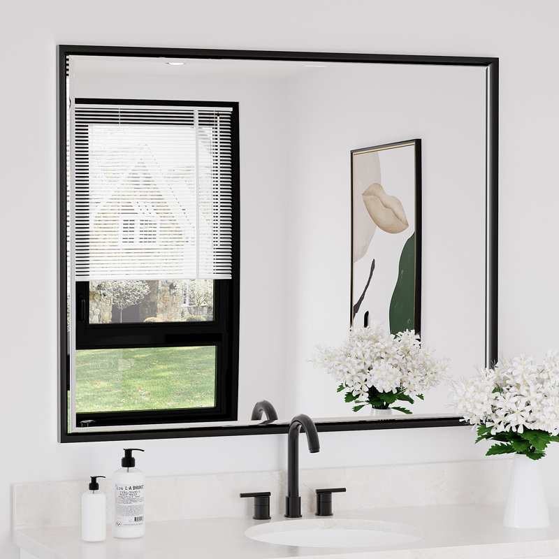 Miroir de salle de bain mural biseauté, 32 po x 40 po