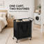 Chariot à linge 150L avec roulettes, cadre en métal, sac de doublure amovible, poignée, pour salle de lavage, chambre à coucher-380233505