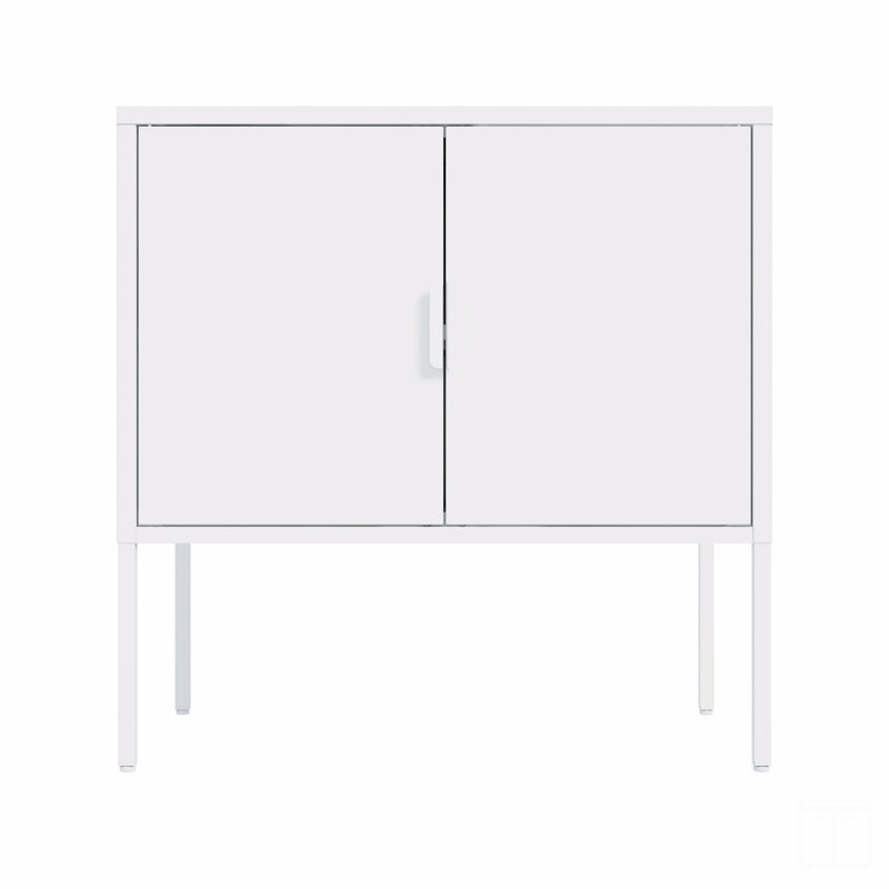 24" Metal Accent Cabinet, White