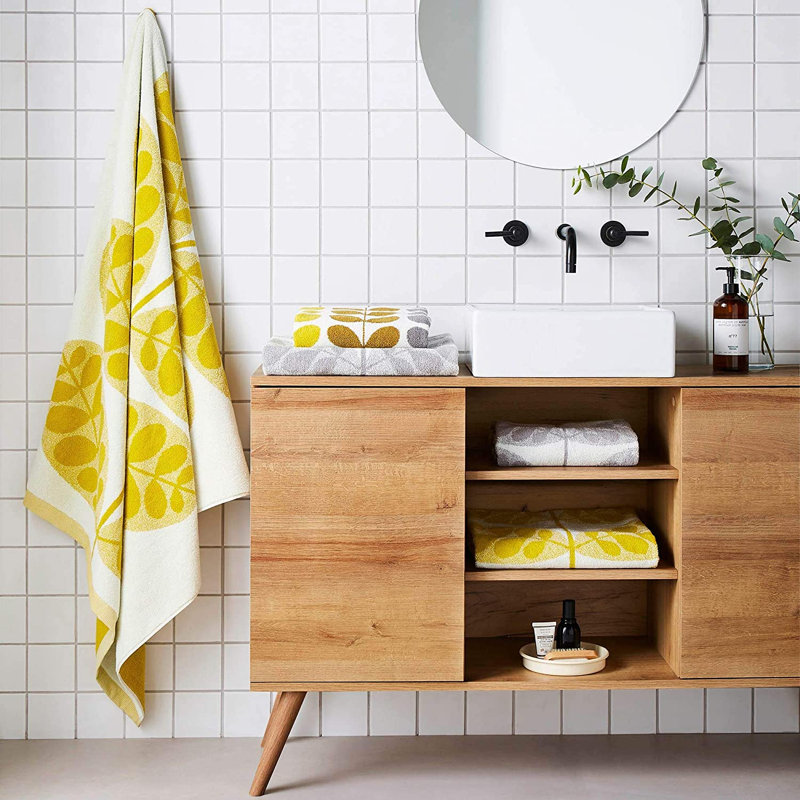 Orla Kiely Botanica Stem 100x150cm Bath Sheet, Yellow