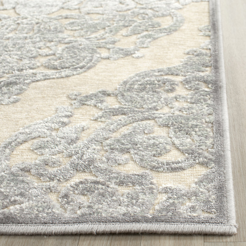 Gray and Multi Viscose Chenille Area Rug 2'7" x 4'
