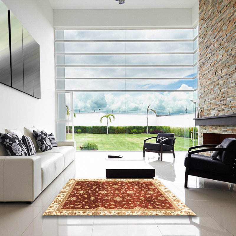 12 - Tapis abstrait moderne 3347, Carré 3 pi