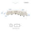 Canapé modulaire 6 pièces avec velours côtelé, ressorts ensachés et coussins réversibles l 120 po Loowit-1652276311-1645954262
